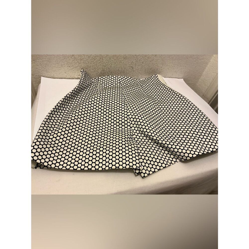 Diane Von Furstenberg Black and White Polka Dot A-Line Skirt